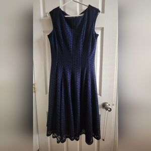 Danny & Nicole Strapless Navy Dress